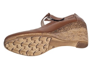 Pantofi dama cu platforma din piele naturala maro box P9154MBOX1 - Img 9