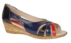 Pantofi dama decupati cu platforme lucrati din piele naturala S306RNBL - Img 9