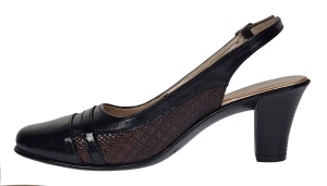 Pantofi dama decupati din piele naturala - Model cu toc 7cm - S301MN - Img 6