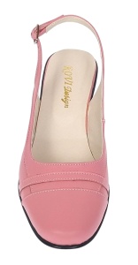 Pantofi dama decupati eleganti din piele naturala Roz - S301ROZ - Img 2