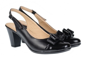 Pantofi dama decupati piele naturala de culoare neagra – Eleganta si confort intr-un design rafinat - Img 5