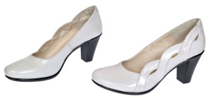 Pantofi dama din piele naturala cu toc de 7cm Katty Alb P134233ALB - Img 7