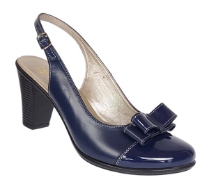 Pantofi dama din piele naturala decupati Mara Bleumarin - Img 5