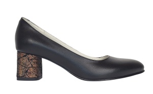 Pantofi dama eleganti din piele naturala box cu toc de 5 cm, Negru NA100ARMNP - Img 9