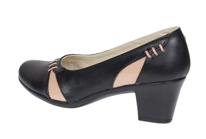 Pantofi dama eleganti din piele naturala - Mara Negru Nud P36NND - Img 2