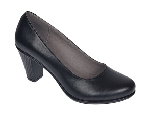 Pantofi dama eleganti din piele naturala toc 7cm Negru NA236NP - Img 2