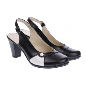 Pantofi dama eleganti, piele naturala, Made in Romania, PS46NA - Img 3