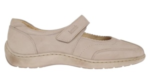 Pantofi dama Med-Line Ultra Confort din piele naturala bufo cu bareta BRD214BEJ - Img 6
