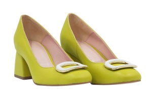 Pantofi dama office din piele naturala Angely Verde fistic B15VFO - Img 2