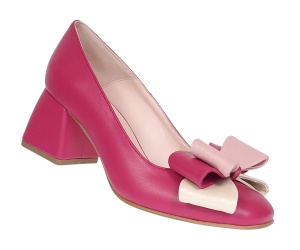 Pantofi dama office din piele naturala roz - NAB1ROZ - Img 4