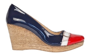 Pantofi dama piele naturala lacuita rosu-bleumarin platforma 7 cm – Stil si confort - Img 5