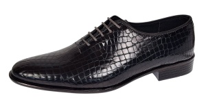 Pantofi eleganti barbati din piele naturala Havana Croco Lac Negru - Img 8