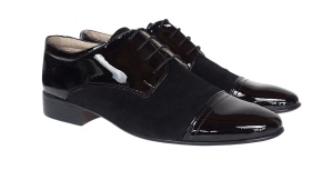 Pantofi eleganti barbati din piele naturala intoarsa cu varf lacuit - Enzo - Img 5