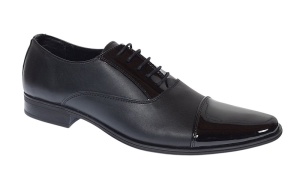 Pantofi eleganti barbati din piele naturala - Model cu varf lacuit Nicholas - Img 3