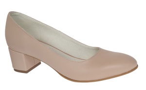 Pantofi eleganti dama din piele naturala Nude Box, toc 5 cm - NA73NUDE - Img 7