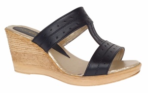 Papuci dama din piele naturala cu platforme de 7cm Negru PAP300NBOX - Img 5