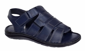 Sandale barbati casual din piele naturala bleumarin GKR47BL