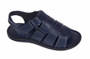 Sandale barbati casual din piele naturala bleumarin GKR47BL - Img 9