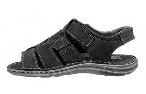 Sandale barbati casual din piele naturala negru bufo GKR47BN - Img 8