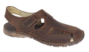 Sandale barbati din piele naturala Ultra Confort Marimea 43 Maro BRD334M