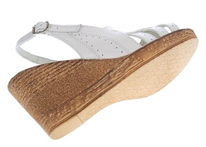 Sandale dama de vara cu platforme de 7 cm, din piele naturala, alba, S64ALBBOX - Img 5