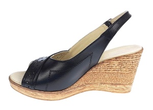 Sandale dama de vara cu platforme de 7 cm, din piele naturala, Negru S66NBOX - Img 5