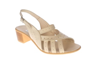 Sandale dama din piele naturala box, Bej, S32BEJ