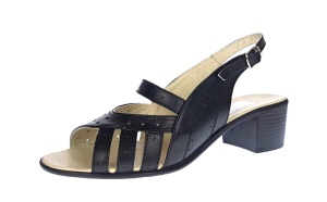 Sandale dama din piele naturala box, Negru, S32NBOX - Img 5