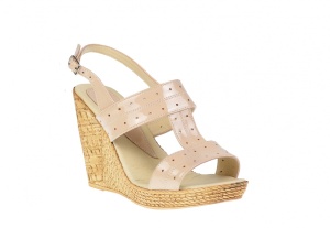 Sandale dama din piele naturala cu platforme de 10 cm S300BEJLAC