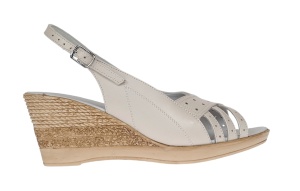 Sandale dama din piele naturala cu platforme de 7 cm Bej S66BEJ - Img 6