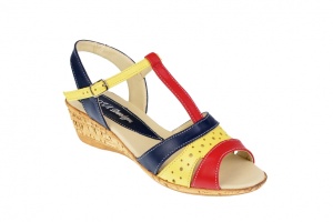 Sandale dama din piele naturala cu platforme de 7 cm - S40GBR - Img 5