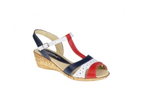 Sandale dama din piele naturala cu platforme de 7 cm - S40RABL - Img 5