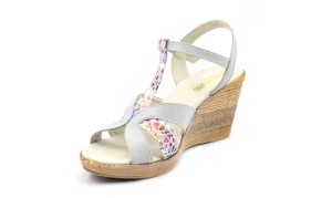 Sandale dama gri cu color din piele naturala - NA119GRI - Img 6