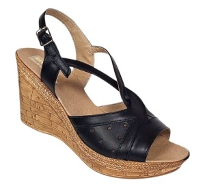 Sandale dama negre din piele naturala cu platforme de 8cm BVS45N - Img 7