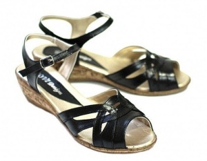 Sandale dama negre, din piele naturala S3N - Img 3