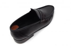 Scarpi barbati din piele naturala de culoare neagra SC1N - Img 6