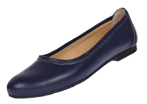 Balerini dama casual, din piele naturala bleumarin - FLO3BL - Img 4