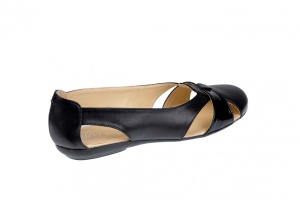 Balerini dama casual din piele naturala box, cu suvite lacuite - ZENANBOXLAC - Img 4