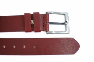 Curea barbati casual din piele naturala 4.5 cm latime, bordo CK140BORDO - Img 2