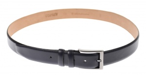 Curea barbati eleganta, din piele ecologica, bleumarin 3.5 cm - DR00BLM - Img 2