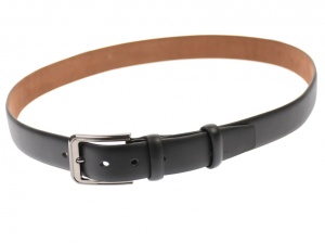 Curea barbati eleganta, din piele ecologica neagra 3.5 cm - DR1320NECO - Img 2