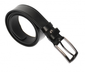 Curea barbati eleganta, din piele ecologica, neagra 3.5 cm - DR1510N - Img 2