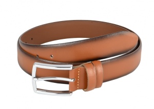 Curea barbati eleganta, din piele naturala maro 3.4 cm - 00002283MD - Img 2