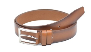 Curea barbati eleganta din piele naturala maro 3.7cm - DR239MD - Img 2