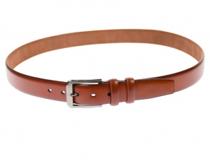 Curea barbati eleganta, din piele naturala, maro coniac 3.5 cm - DR1170CON - Img 3