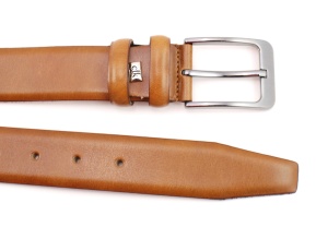 Curea barbati eleganta din piele naturala maro coniac DR136CON - Img 2