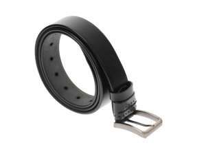 Curea barbati eleganta, din piele naturala, neagra 3.5 cm - DR1215N - Img 2