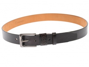 Curea barbati eleganta, din piele naturala, visinie 3.5 cm - DR1242VIS - Img 2