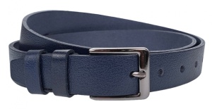 Curea barbati, eleganta, pentru costum, din piele naturala, Bleumarin, 3cm - CK76BLM - Img 3