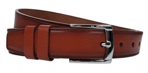 Curea barbati, eleganta, pentru costum, din piele naturala, Maro, 3cm - CK82M - Img 2